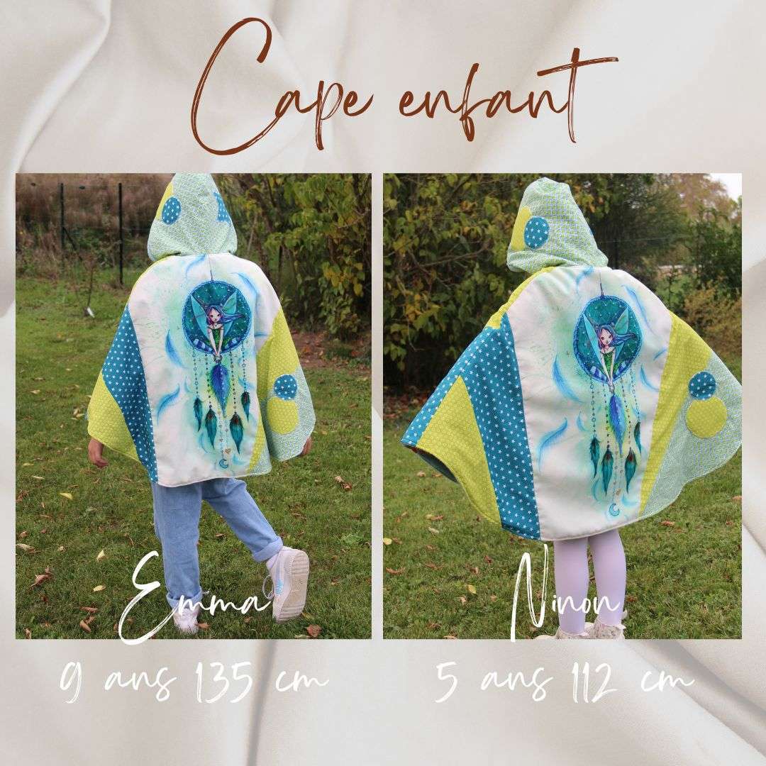 Cape enfant fée attrape rêve