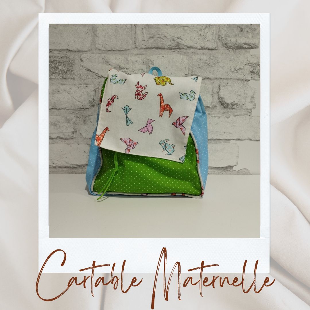 Catable maternelle origami vert