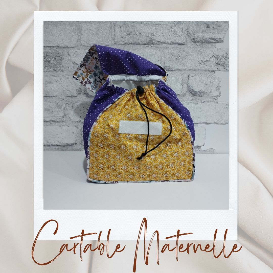 Catable maternelle fleuri moutarde