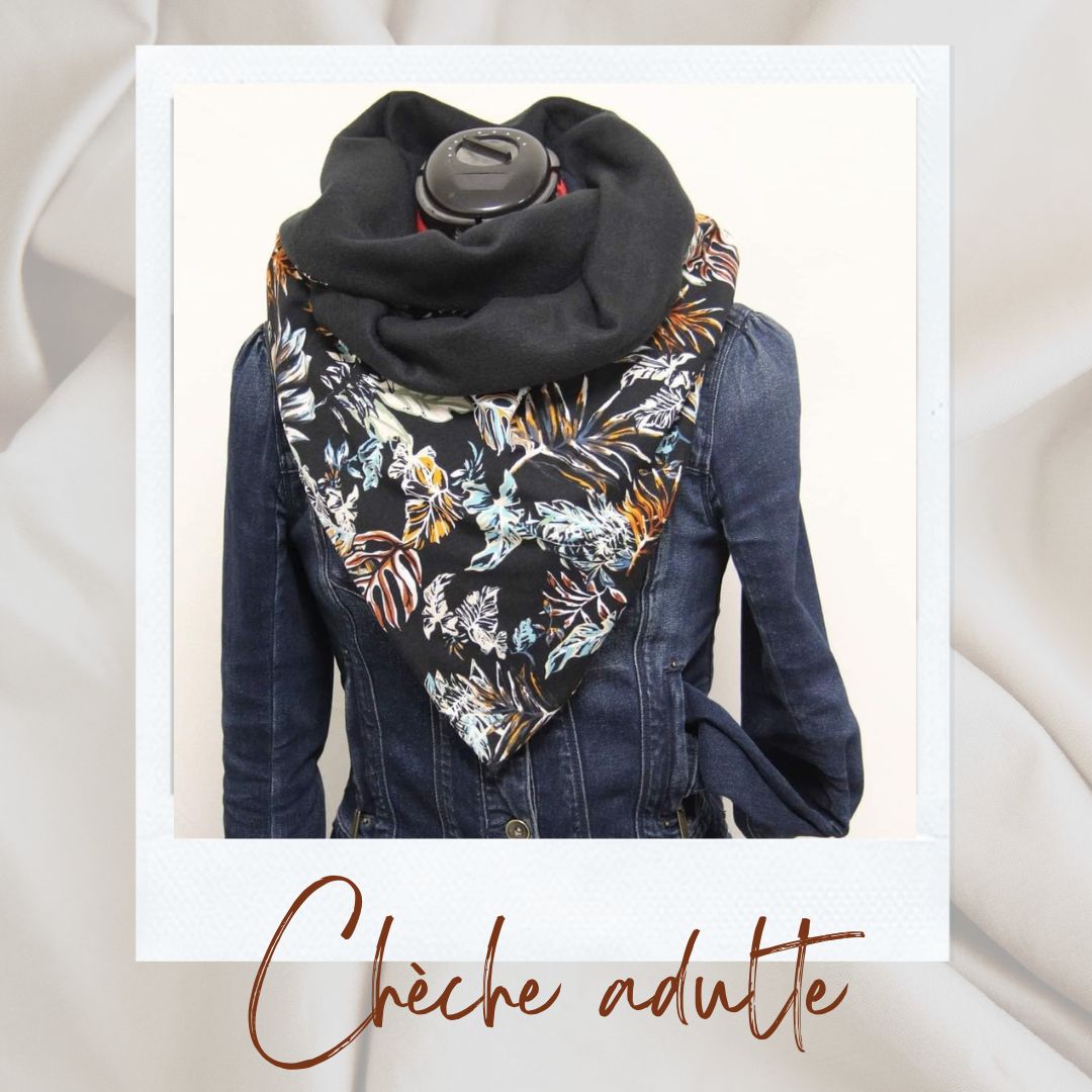 Chèche adulte fleurinoir