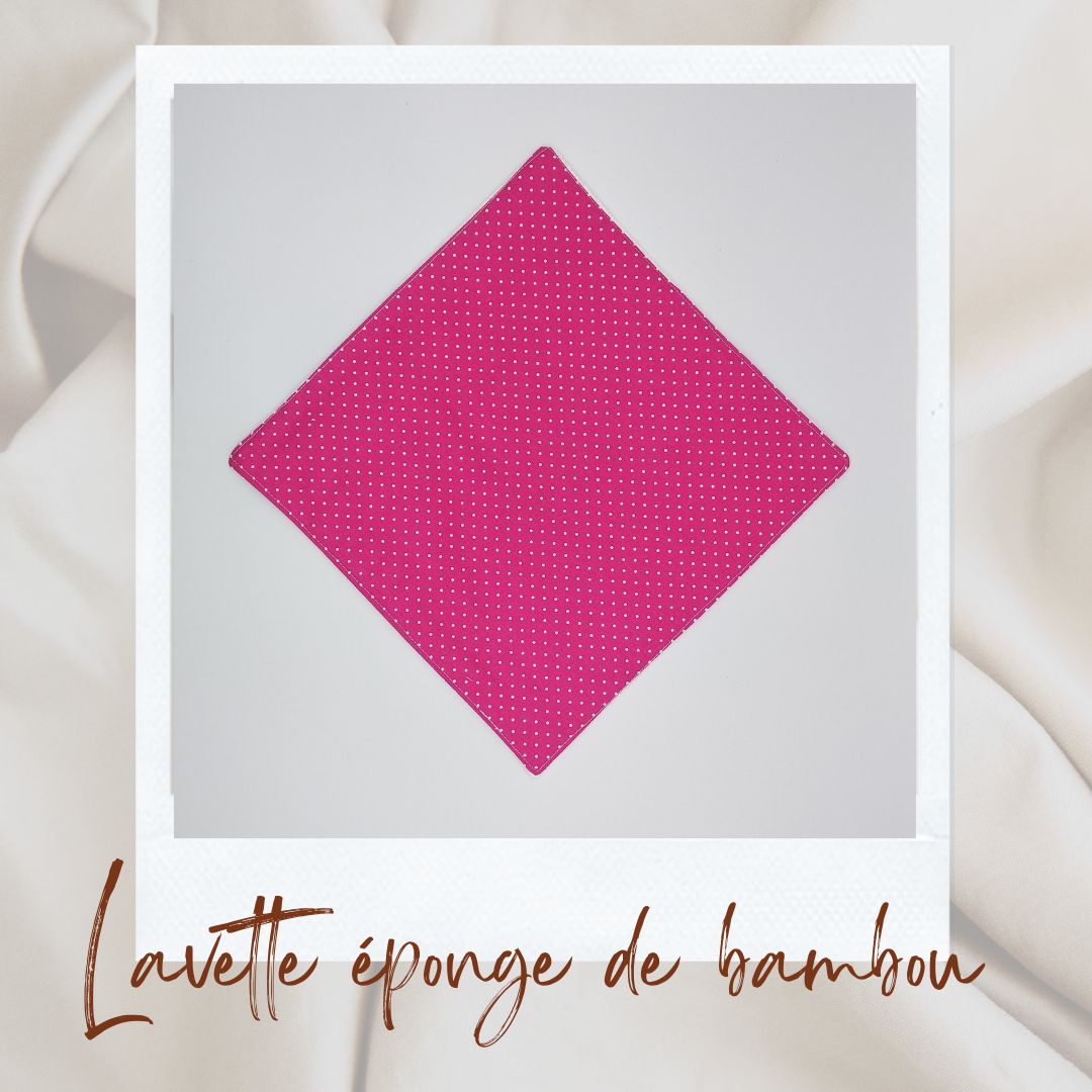 Lavette lavable fushia pois
