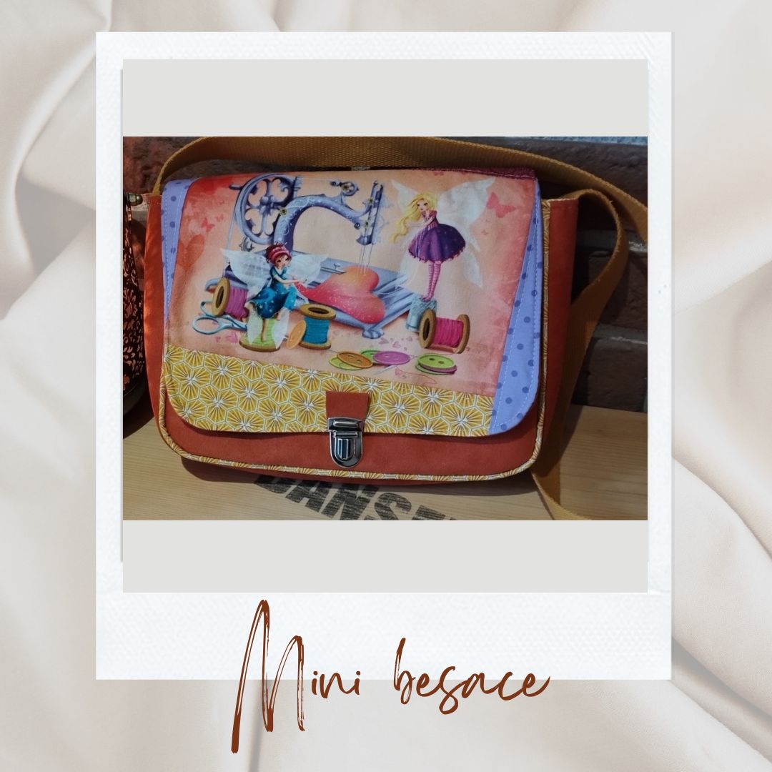 Sac besace mini fée couturière